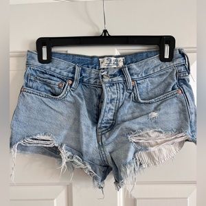 free people jean shorts